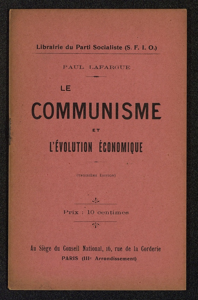 Le Communisme et l'évolution économique