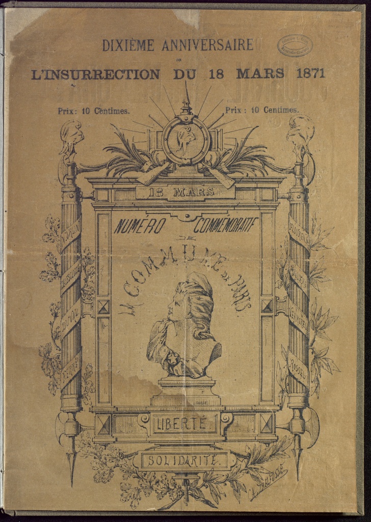 Dixième anniversaire de l'insurrection du 18 mars 1871 : journal commémoratif de la Commune de Paris