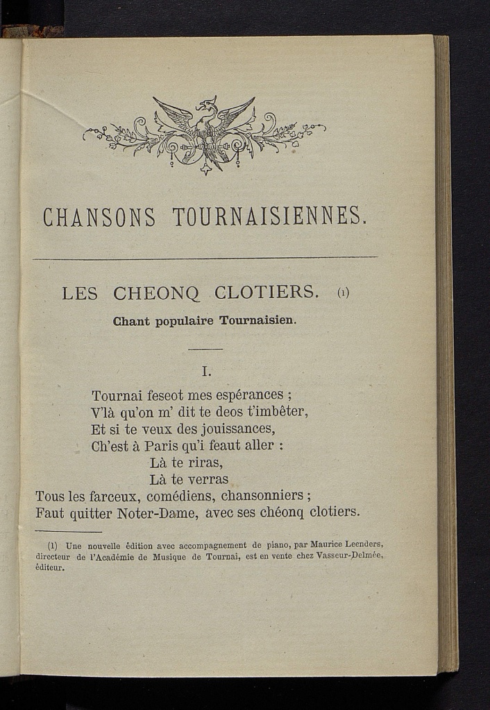 Chansons populaires tournaisiennes