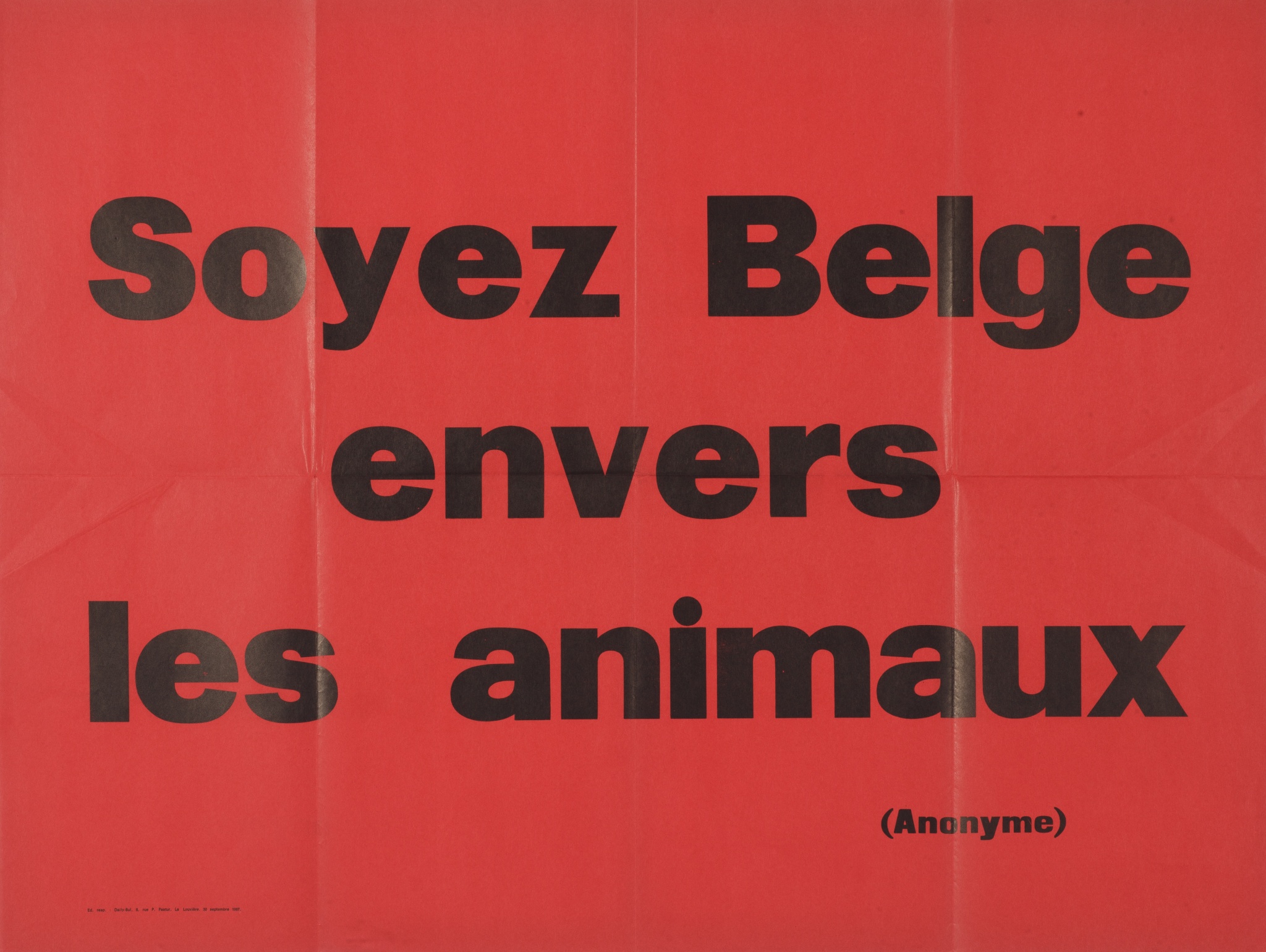 Soyez belge envers les animaux