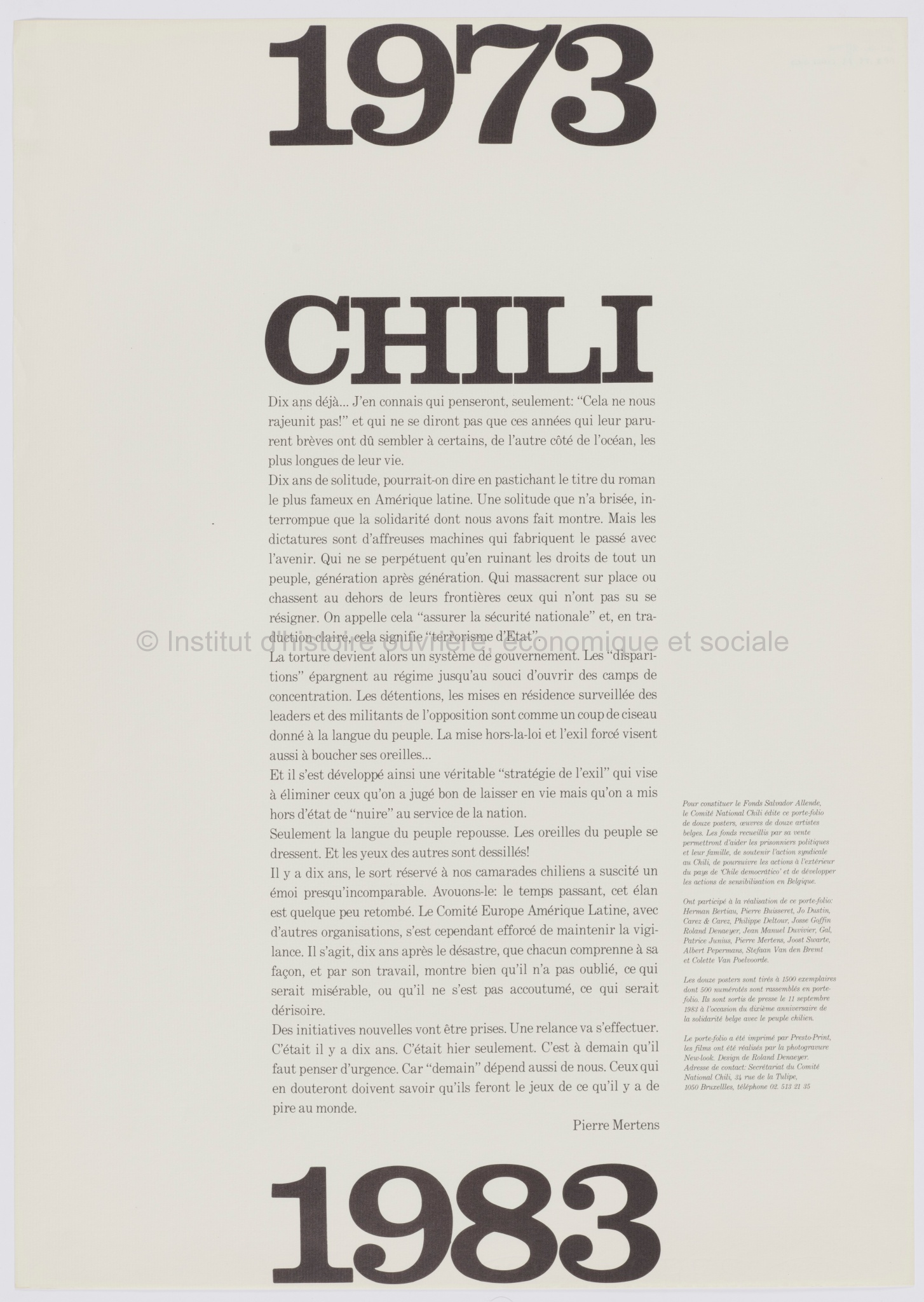 Chili. 1973-1983