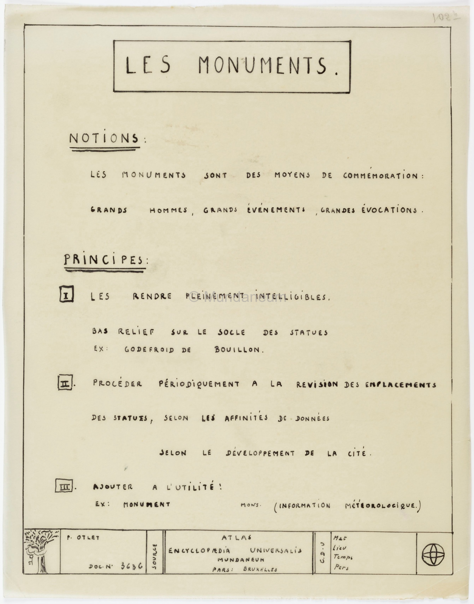 Les monuments