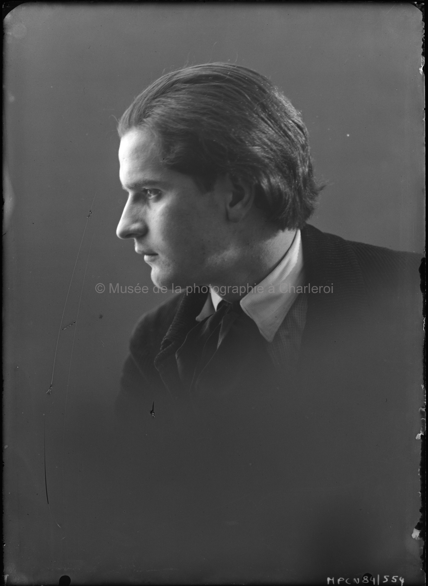 Portrait d'un homme de profil [Gustave Camus] à 15 ans