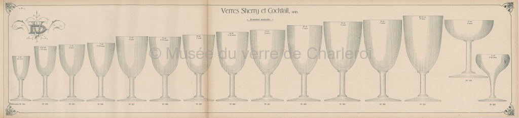 Verres sherry et cocktail, unis